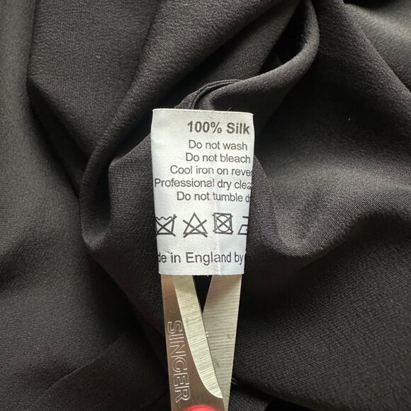 Eskandar Silk Button Up Collared Shirt Womens Size 6 Minimalist Capsule Black - Picture 7 of 8